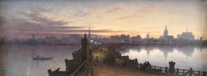 Köln a csónakok hídjáról, 1890