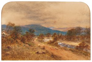 The Road to Glen Cluny, Braemar – 1876 (akvarell)