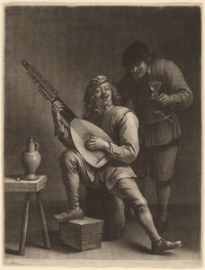 A lantos és az ivó alkotó: Wallerant Vaillant after David Teniers the Younger