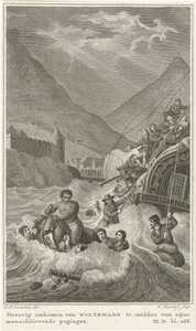 Woltemade halála a Jóreménység -fokon, 1773 alkotó: Walraad Nieuwhoff
