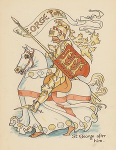 Walter Crane illusztrációja a Legendák Lionel számára (színes litográfia) alkotó: Walter (after) Crane