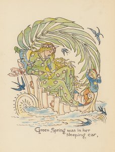 Walter Crane illusztrációja a Legendák Lionel számára (színes litográfia) alkotó: Walter (after) Crane