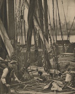Az árboc lábánál egy Temzei bárkán, 1935.