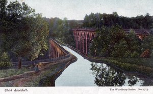 Chirk Aqueduct, Chirk, Wrexham, Wales, 1905. alkotó: Walter Bentley Woodbury