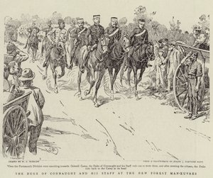 Connaught hercege és munkatársai az új erdei manővereken alkotó: Walter Charles Horsley