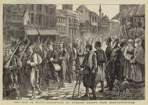 Az egyiptomi háború, a török csapatok kivonulása Konstantinápolyból alkotó: Walter Charles Horsley