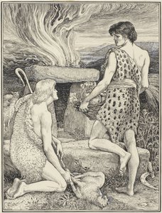 Káin és Ábel alkotó: Walter Crane (signed by artist)