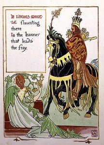 Egy hölgyköpeny, az "Egy virágos fantázia egy régi angol kertben" című filmből alkotó: Walter Crane