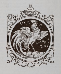 Egy kakas kukorékol. alkotó: Walter Crane