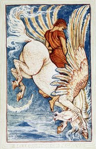 Bellerophon a Pegasuson alkotó: Walter Crane