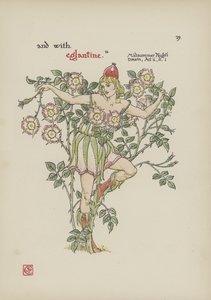Virágok Shakespeare kertjéből alkotó: Walter Crane