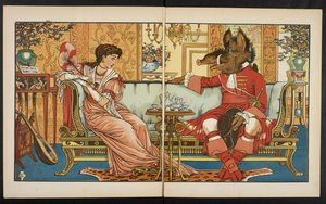 Illusztráció a Szépség és a Szörnyeteg számára. alkotó: Walter Crane