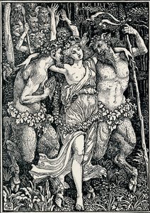 Illusztráció a Tündérkirálynőhöz, 1890, 1897 alkotó: Walter Crane