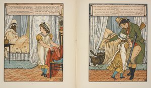 Illusztrációk a "Piroska"-hoz. alkotó: Walter Crane