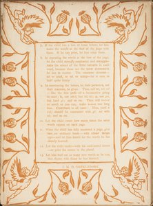 Az Arany alapozó tanításának módszere. Virágos szegélyek kerubokkal. alkotó: Walter Crane