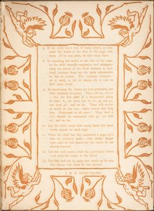 Olvasási útmutató egy gyermek számára. Virágos szegély, kerubokkal. alkotó: Walter Crane