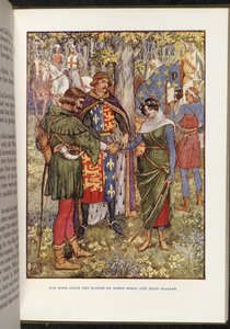Robin Hood és Marian szobalány alkotó: Walter Crane