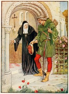 Robin Hood jön a Kirklees Hallba alkotó: Walter Crane