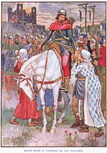 Robin Hood, a parasztok barátja, 1920 körül alkotó: Walter Crane