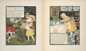 Silverlocks, a történet egyik szereplője, "a három medve". alkotó: Walter Crane
