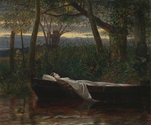 The Lady of Shalott [1862, Royal Academy of Arts, London, kiállítási katalógus] alkotó: Walter Crane
