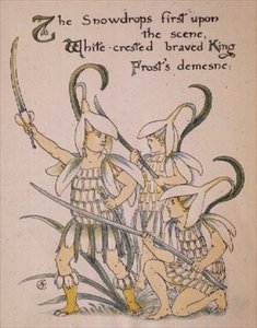 A hóvirág a "Flora lakomájából" alkotó: Walter Crane