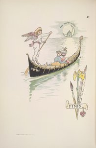 A nászút. A pár egy gondolában alkotó: Walter Crane