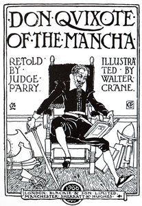 Egy 20. századi „Don Quijote” kiadás címlapja. alkotó: Walter Crane