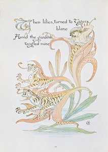 "Amikor a liliomok Tigrislánghoz fordultak", illusztráció a "Flora
