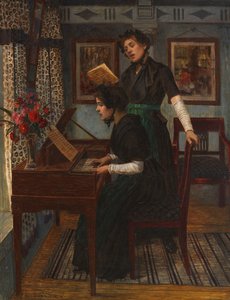 A zeneóra, c. 1890. alkotó: Walter Firle
