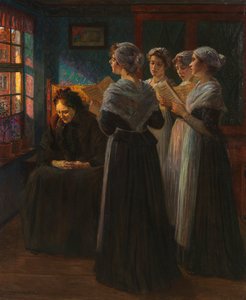 A szerenád, c. 1890. alkotó: Walter Firle