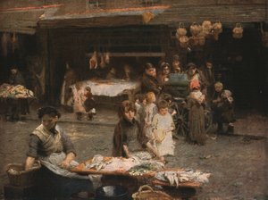 The Fish Market, Patrick Street, Dublin, 19. század vége, 1930 körül.