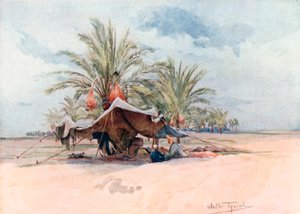 Bedawi sátor (színes litográfia) alkotó: Walter Frederick Roofe Tyndale
