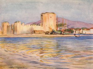 Castel Camerlengo, Trau (színes litográfia) alkotó: Walter Frederick Roofe Tyndale