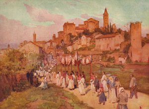 Corpus Domini Viterbóban, 1900, 1913 alkotó: Walter Frederick Roofe Tyndale