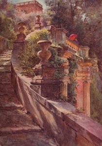 A Scallea Delle Sfinge, Villa DEste, c1900 1913 alkotó: Walter Frederick Roofe Tyndale