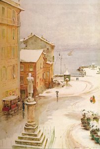 Piazza Mazzini, S. Margherita, c1910, 1912 alkotó: Walter Frederick Roofe Tyndale