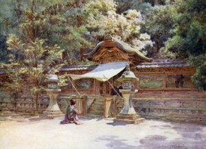 Temple Fence and Gate, Higashi Otani, Kyoto alkotó: Walter Frederick Roofe Tyndale
