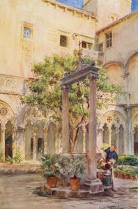 A San Domenico kolostor, Ragusa (színes litográfia) alkotó: Walter Frederick Roofe Tyndale