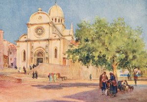 A šibeniki székesegyház (színes litográfia) alkotó: Walter Frederick Roofe Tyndale