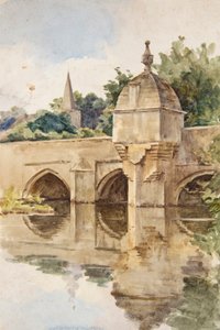 A városi híd, Bradford-on-Avon (akvarell) alkotó: Walter Frederick Roofe Tyndale