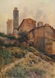 Via Capassi, San Gimignano, c1900 1913 alkotó: Walter Frederick Roofe Tyndale