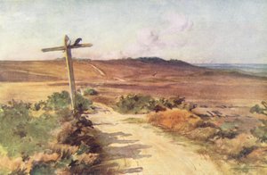Wessex: Gallows Hill a távolban (színes lithó) alkotó: Walter Frederick Roofe Tyndale