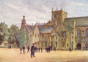 Wessex: Sherborne College (színes litográfia) alkotó: Walter Frederick Roofe Tyndale