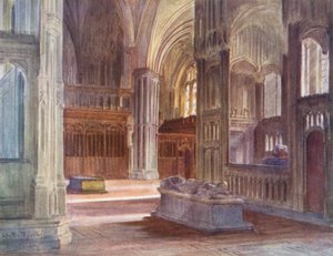 Wessex: Beaufort bíboros és Waynflete püspök kórusaival (színes litográfia). alkotó: Walter Frederick Roofe Tyndale