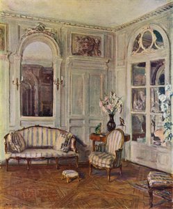 White Salon, St Brice, Franciaország, Edith Wharton háza, XVI. Lajos stílusa, 1760-70 körül (színes litó)