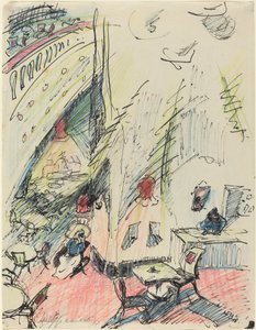 Das leere Café (The Empty Café) alkotó: Walter Gramatte
