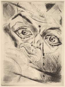 Péter lőtt sebbel a homlokában, 1918. alkotó: Walter Gramatte
