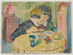 Frau beim Schreiben (Sonia Gramatté)