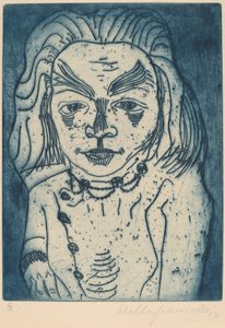 Nyakláncos nő, 1923. alkotó: Walter Gramatte
